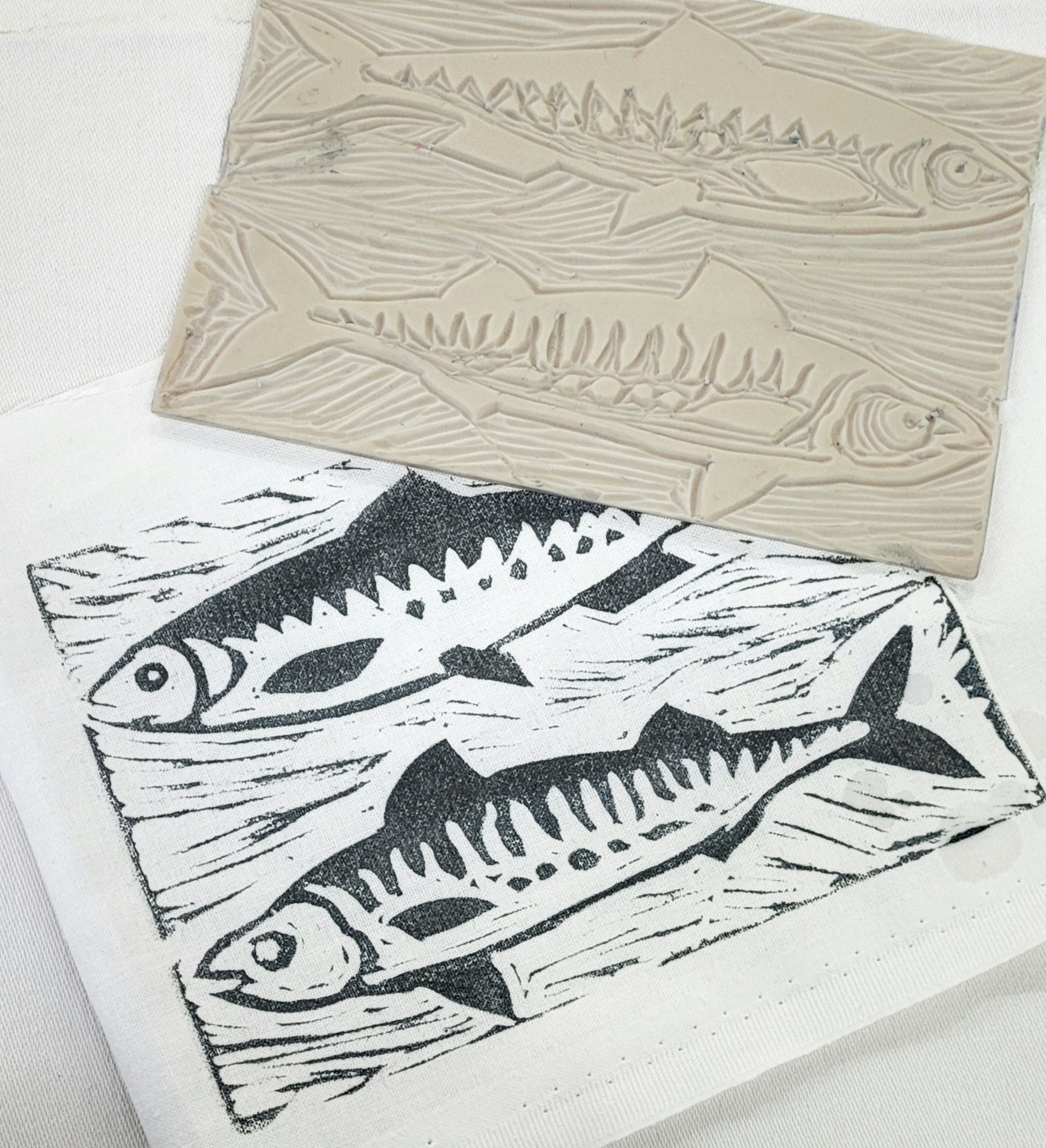 Softcut lino knivset, 5 blad + 1 handtag